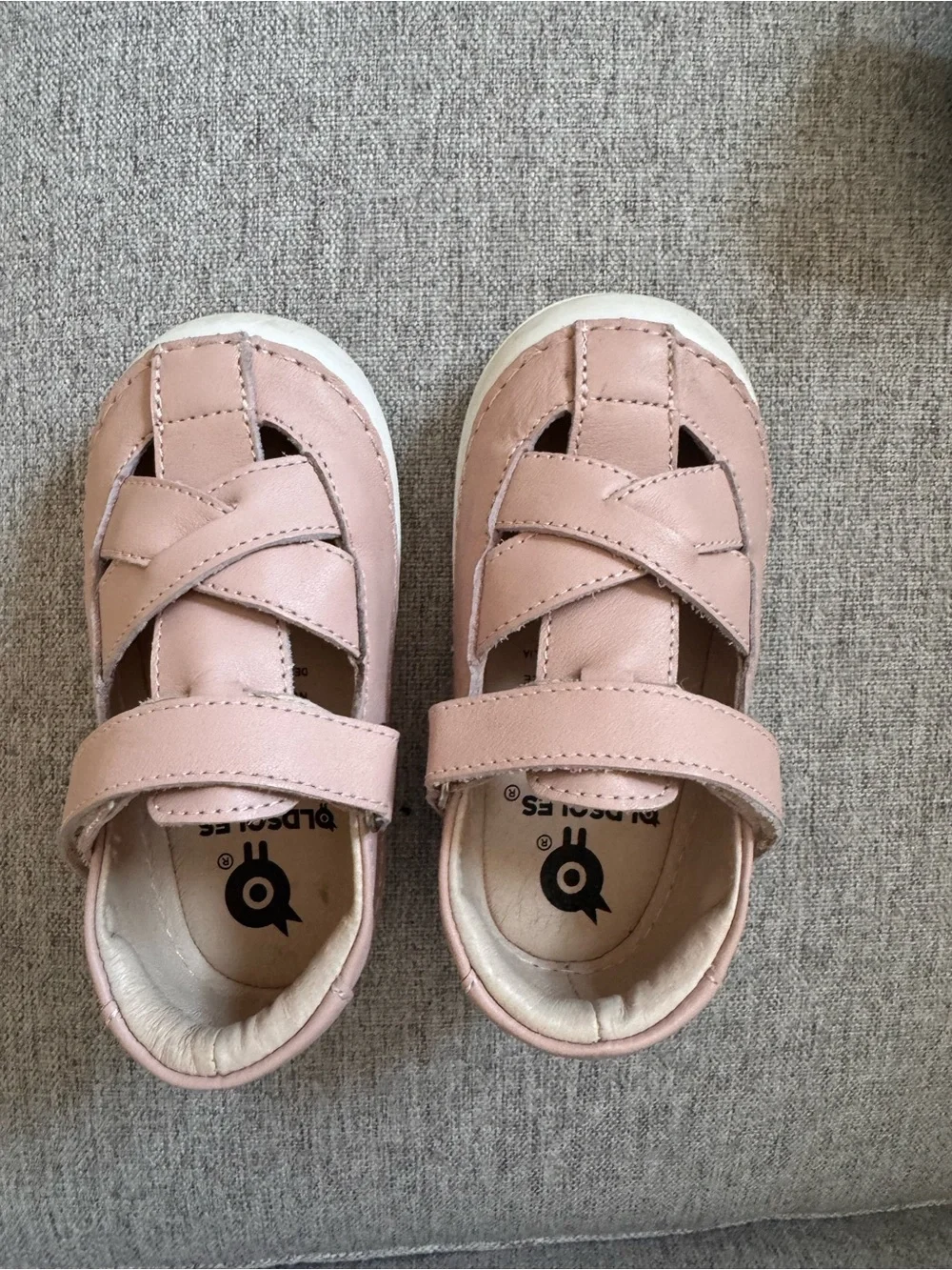Old Soles Pink Leather Toddler Sandals with Velcro Strap